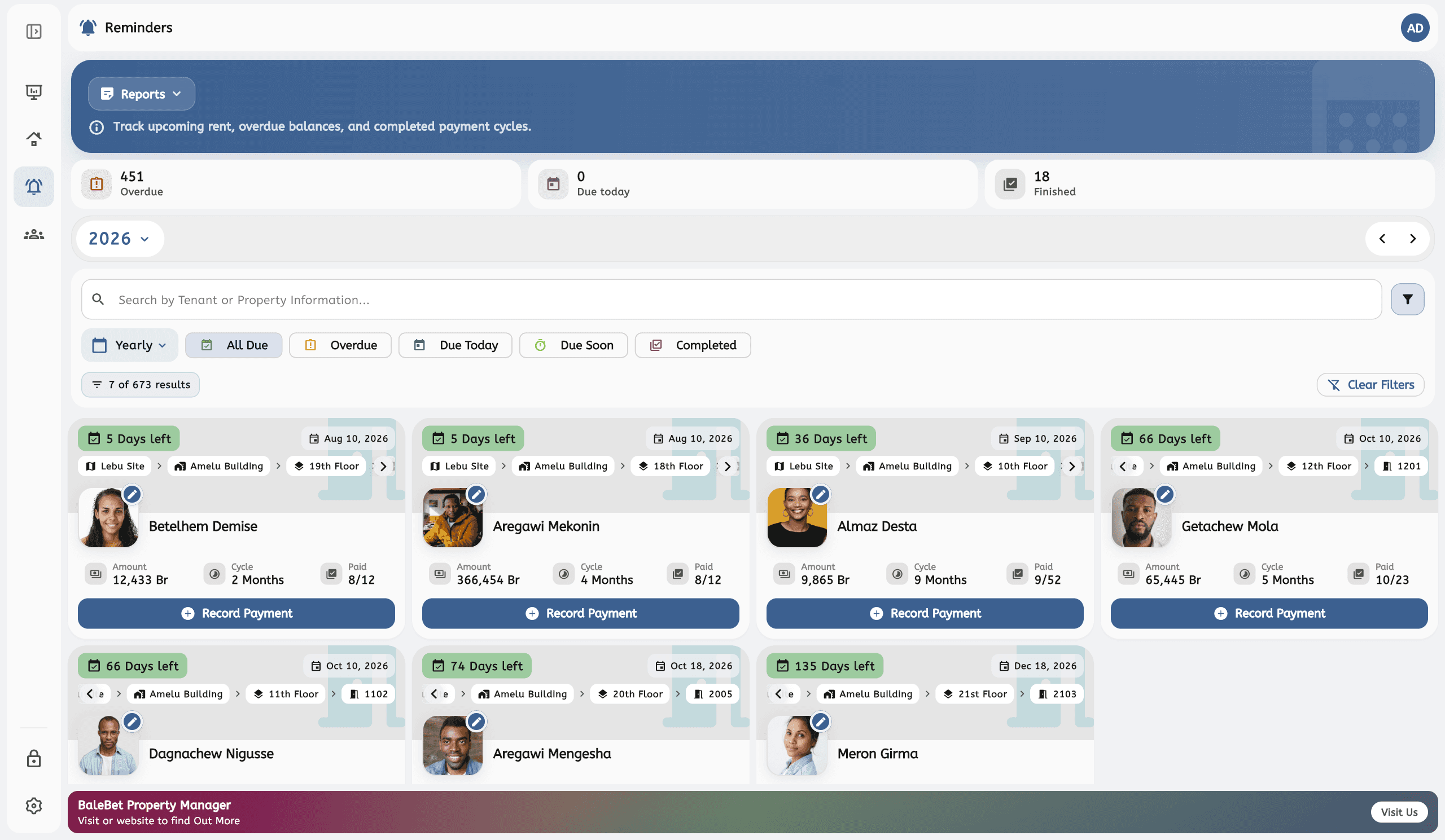 BaleBet Windows ማስታወሻዎች — light theme